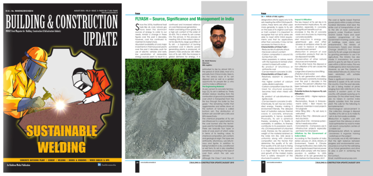 Building & Construction Update